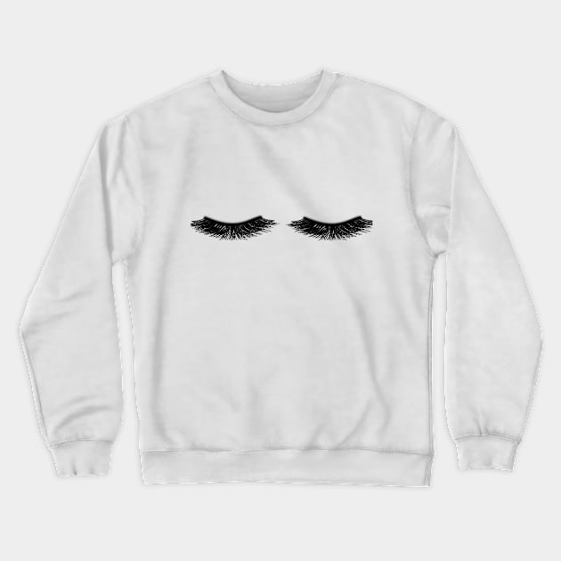 Beautiful thick eyelashes with mascara Crewneck Sweatshirt by Robyn's T shop